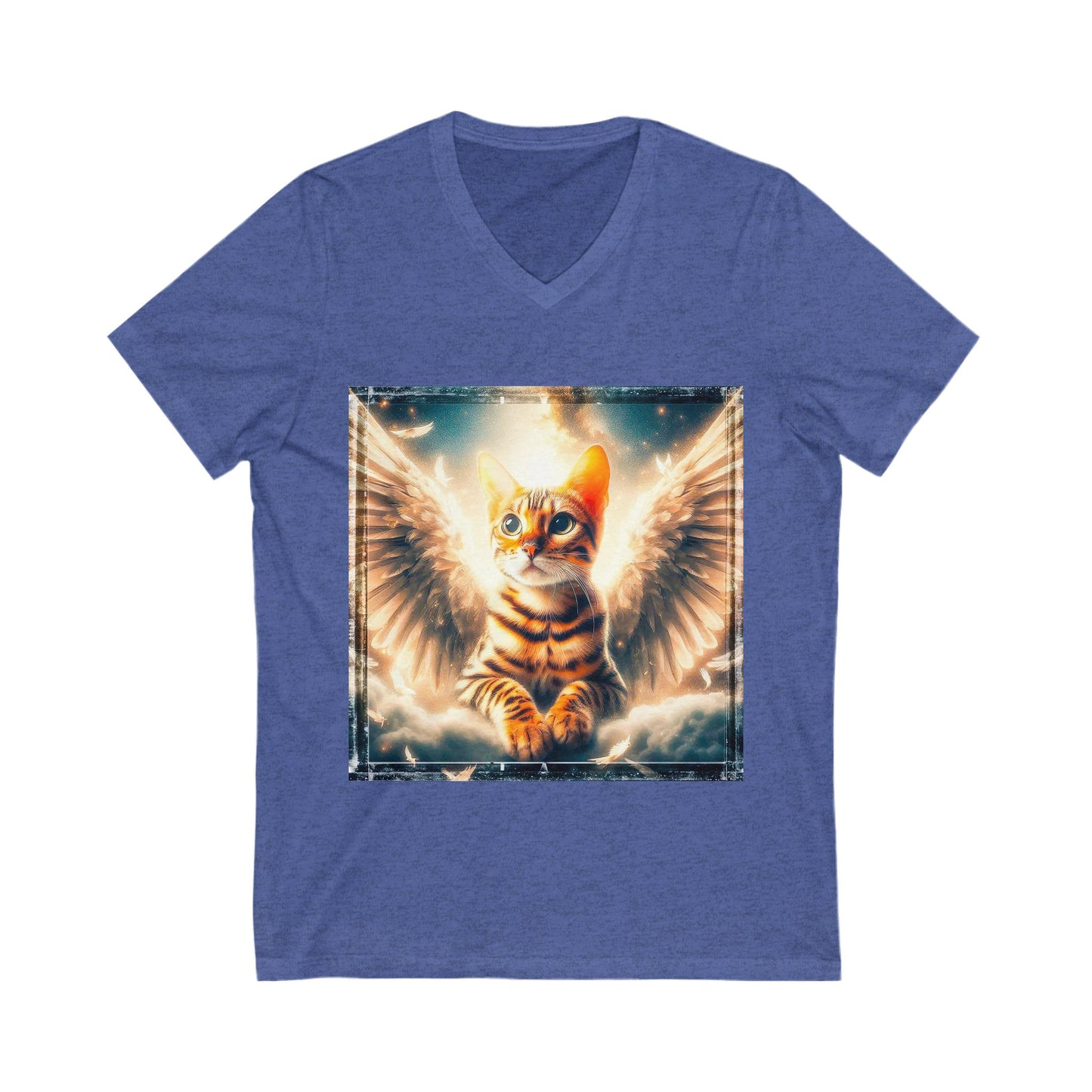 Bengal Unisex  pretty Angel Jersey Short Sleeve V-Neck Tee