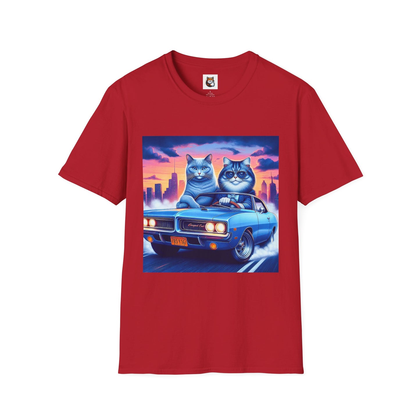Russian Blue Cat pretty sunset T-Shirt