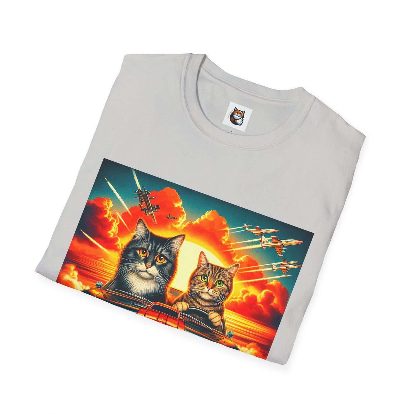 Wacky Domestic Cat Unisex Softstyle T-Shirt