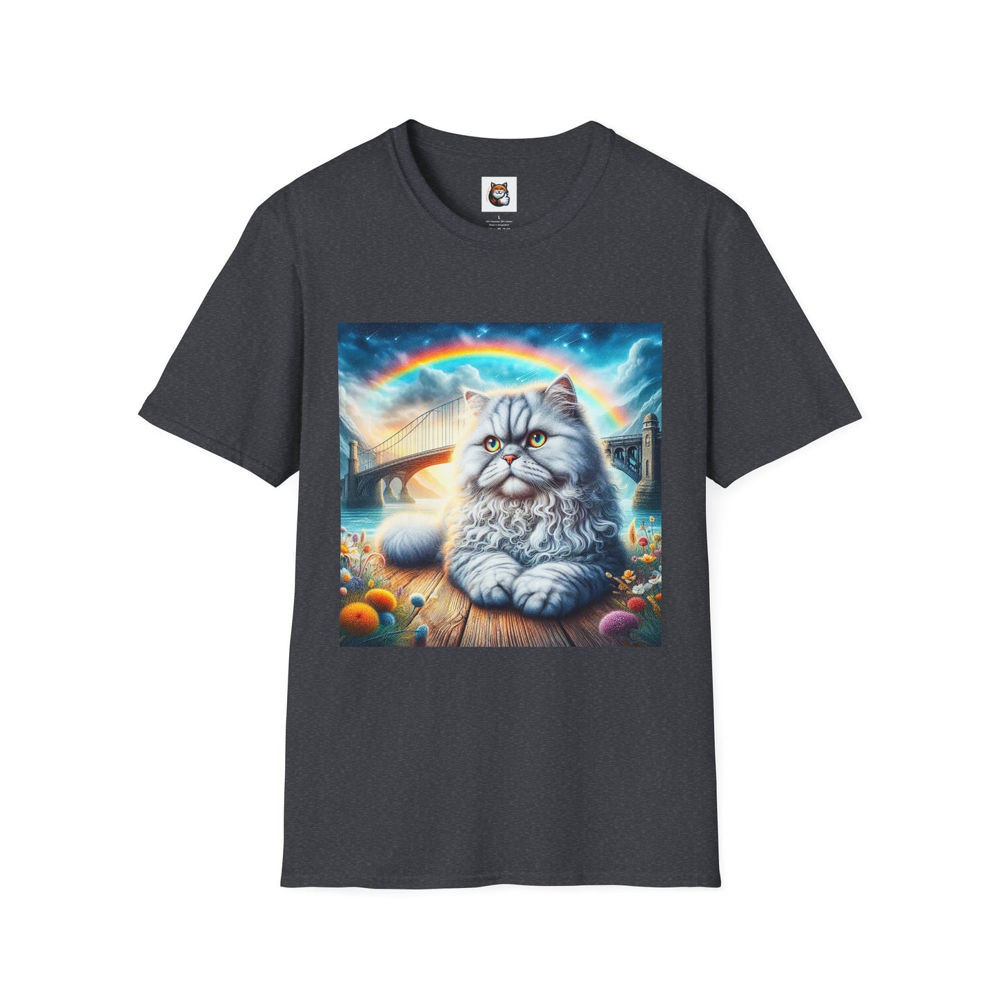 Selkirk Rex Cat T-Shirt  rainbow bridge