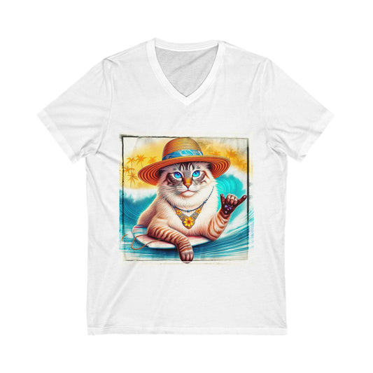Birman surfer Jersey Short Sleeve V-Neck Tee