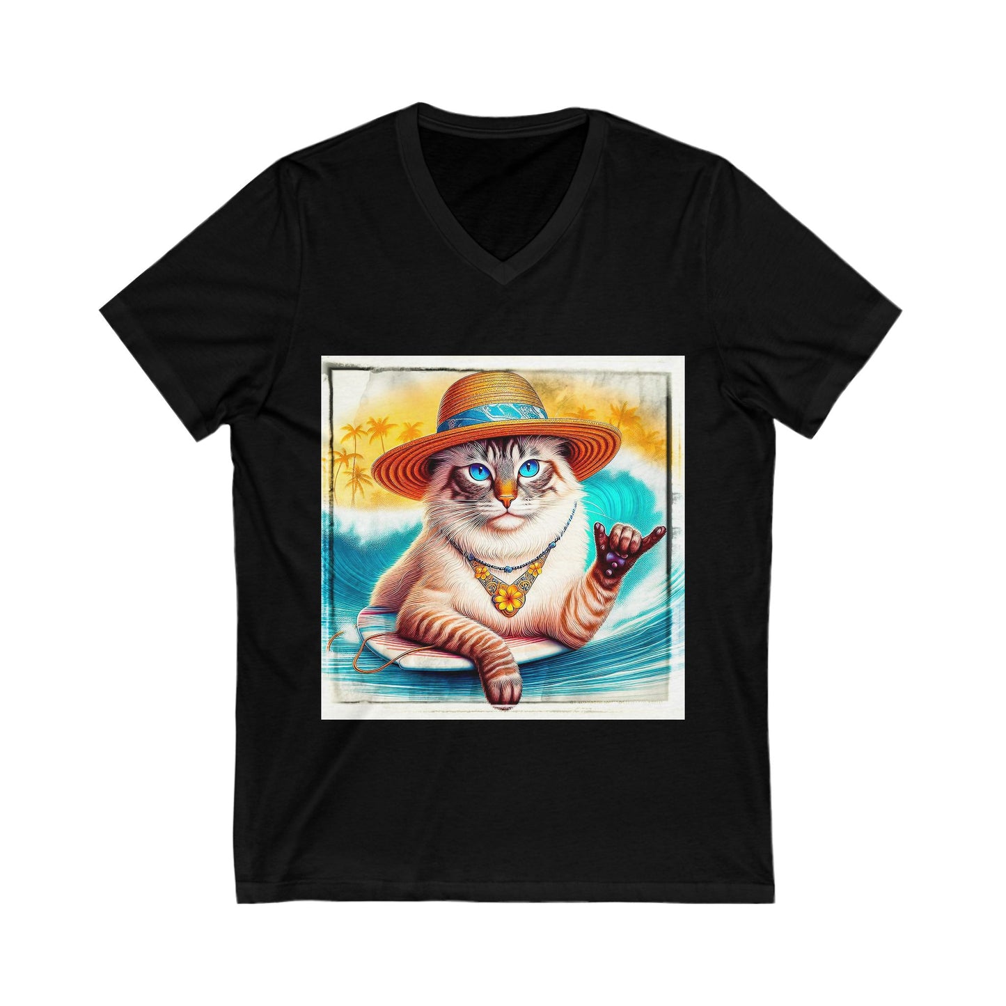 Birman surfer Jersey Short Sleeve V-Neck Tee