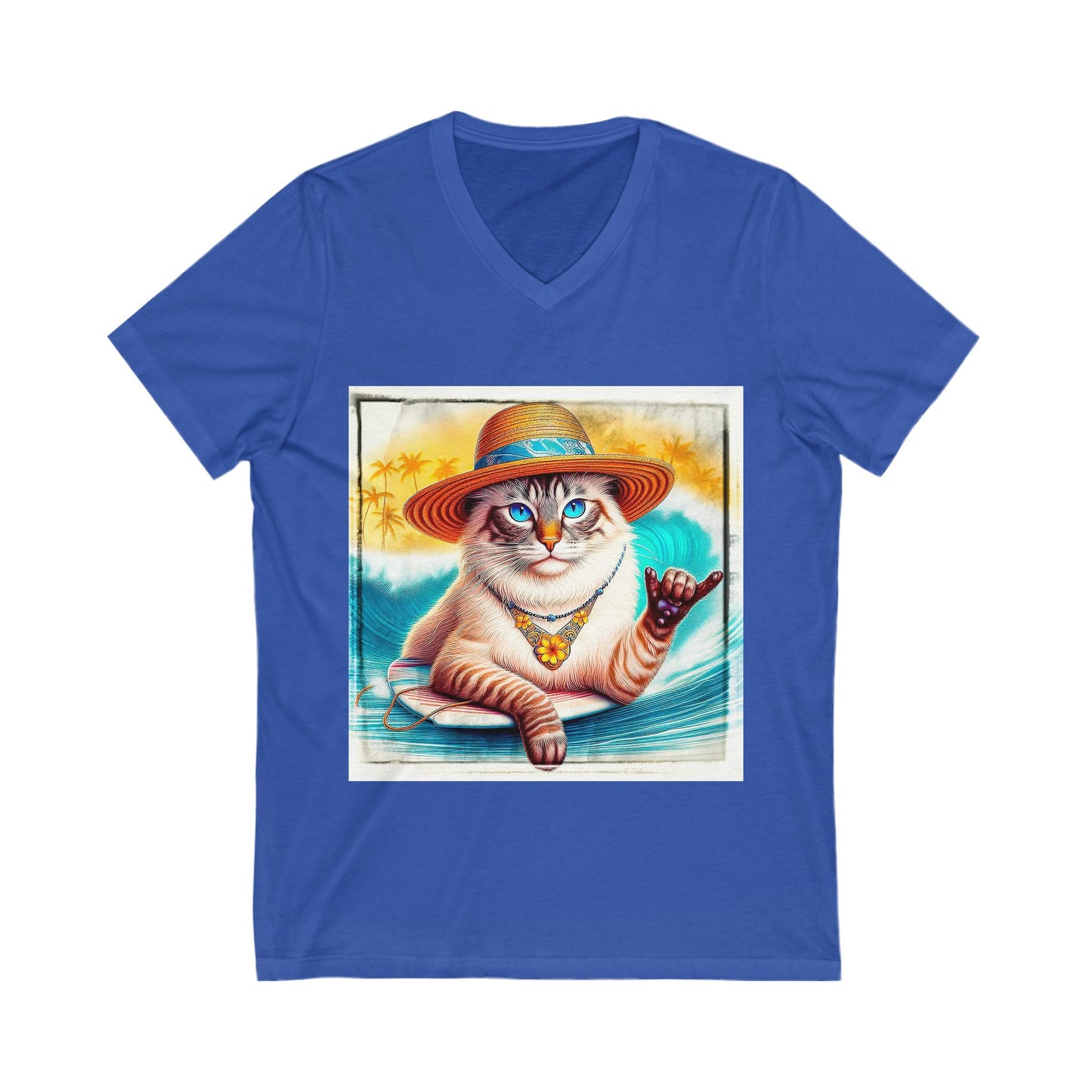 Birman surfer Jersey Short Sleeve V-Neck Tee