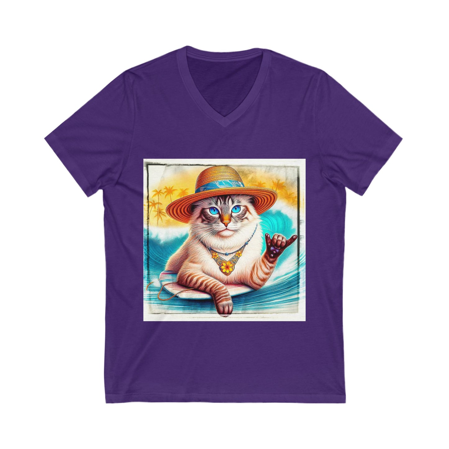 Birman surfer Jersey Short Sleeve V-Neck Tee