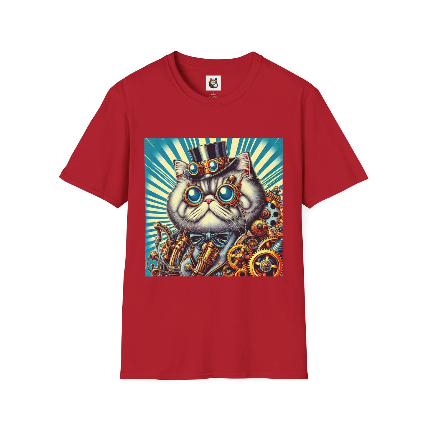Selkirk Rex Cat T-Shirt steam punk