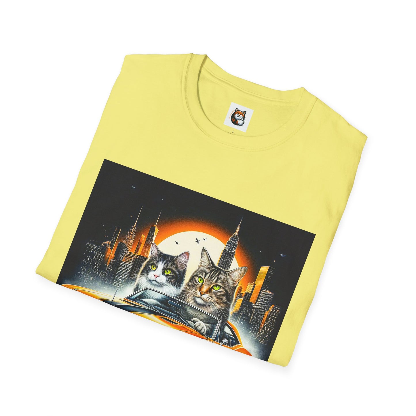 Wacky Domestic Cat Unisex Softstyle T-Shirt