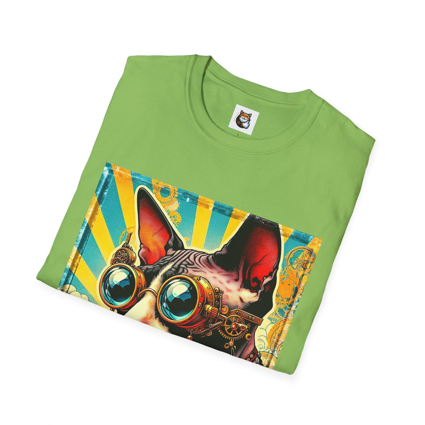 Cornish Rex Cat Unisex steam punk  T-Shirt
