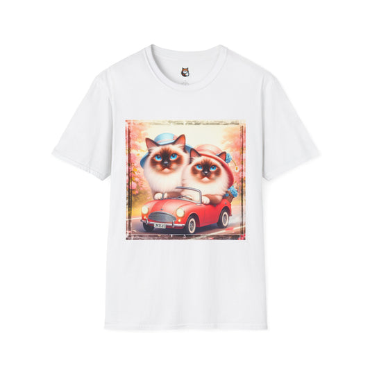 Wacky Birman couple driving Softstyle T-Shirt