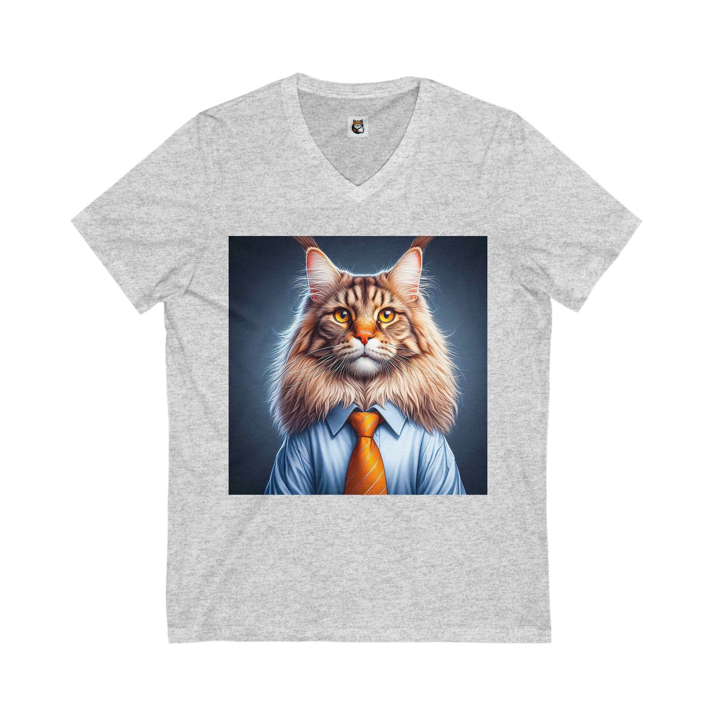 Maine Coon Unisex Jersey Short Sleeve V-Neck Tee