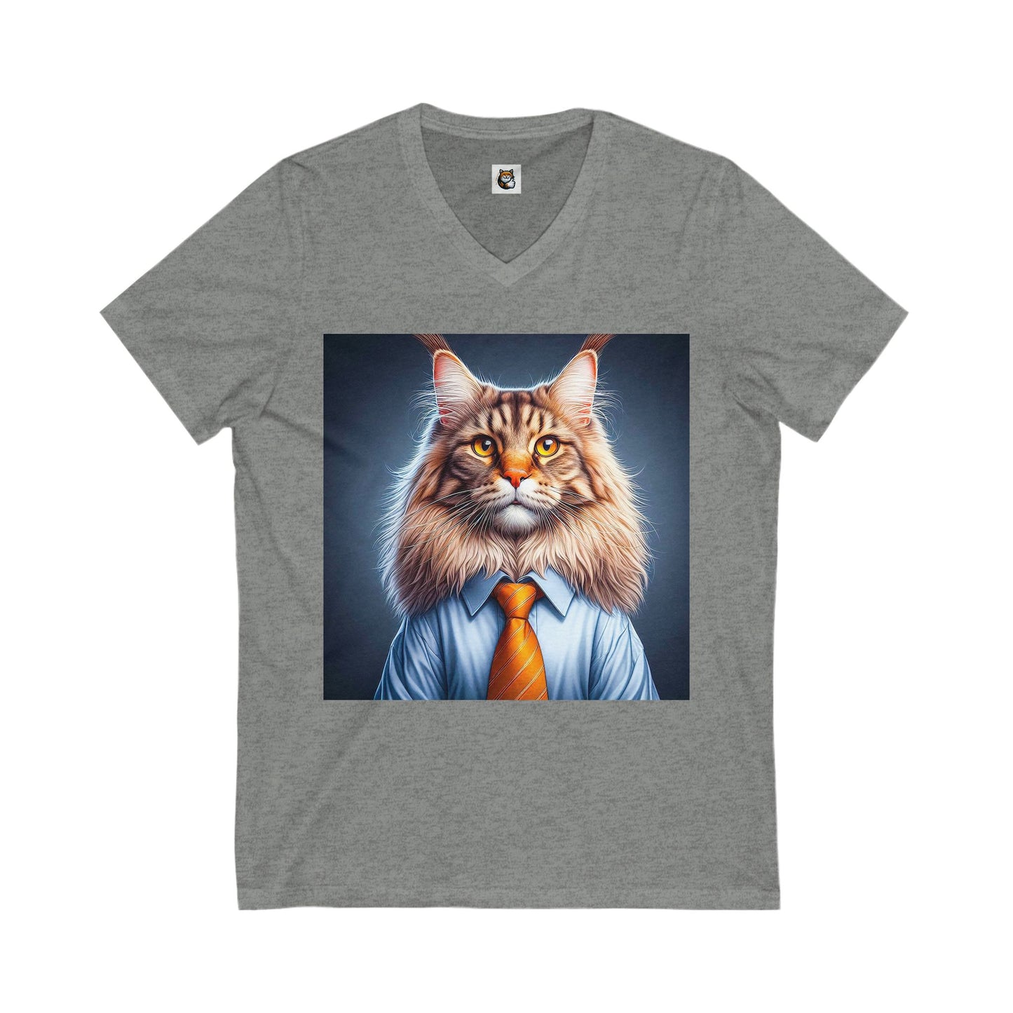 Maine Coon Unisex Jersey Short Sleeve V-Neck Tee
