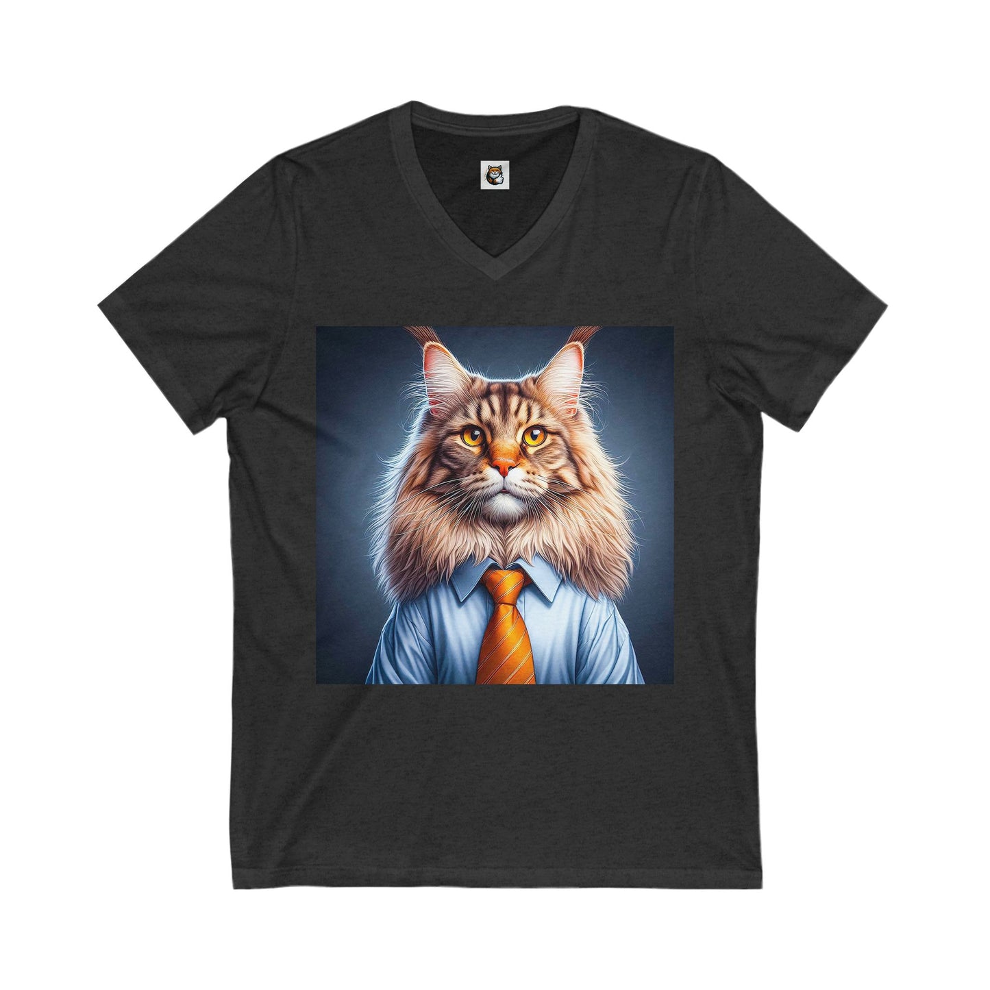 Maine Coon Unisex Jersey Short Sleeve V-Neck Tee