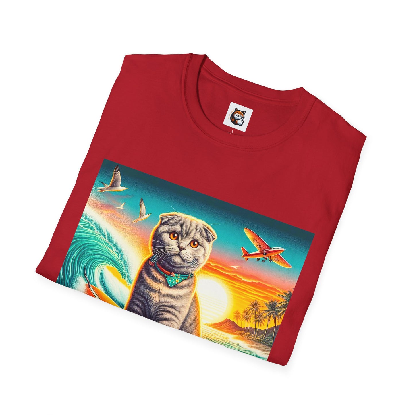 Scottish Fold Cat waves T-Shirt