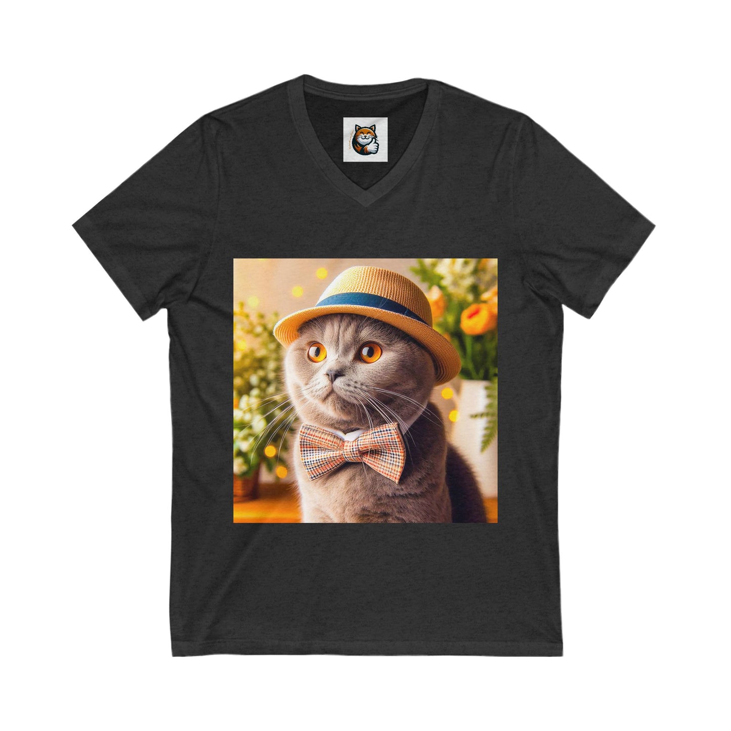 Scottish Fold Cat bow tie cutie shirt