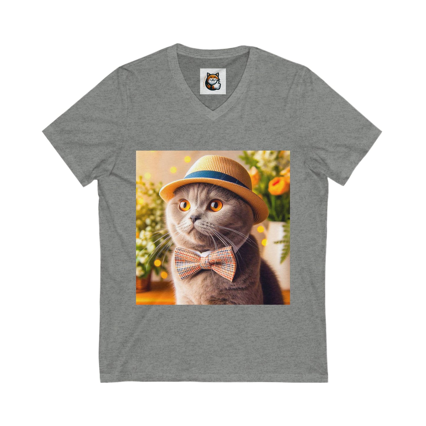 Scottish Fold Cat bow tie cutie shirt