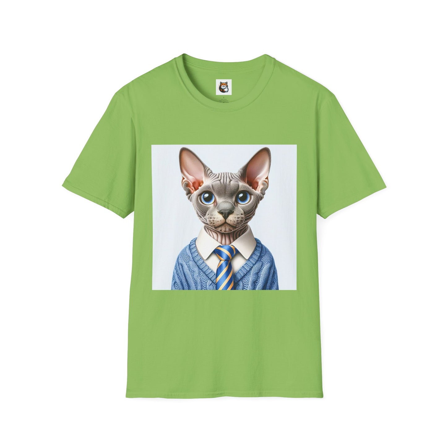 Devon Rex Cat business man Softstyle T-Shirt