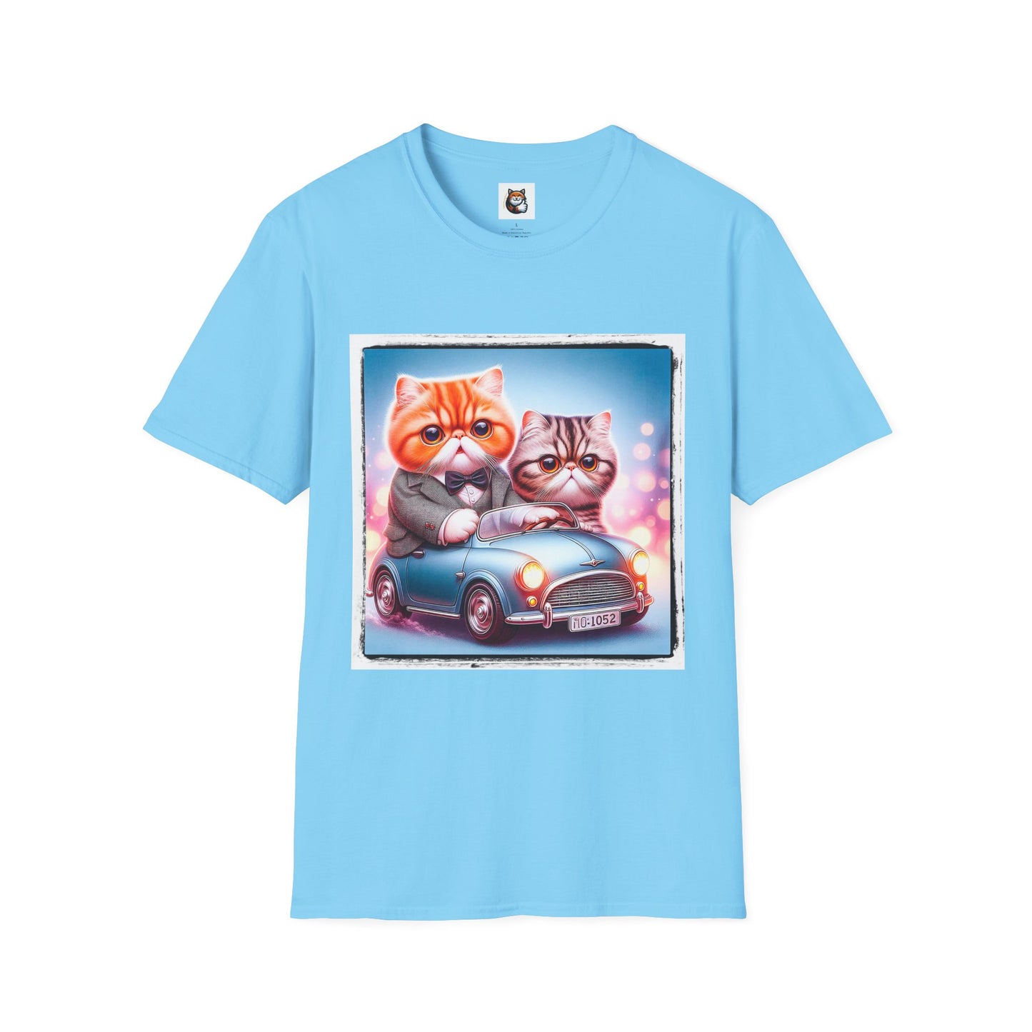 Wacky Exotic Shorthair Cat Unisex Softstyle T-Shirt