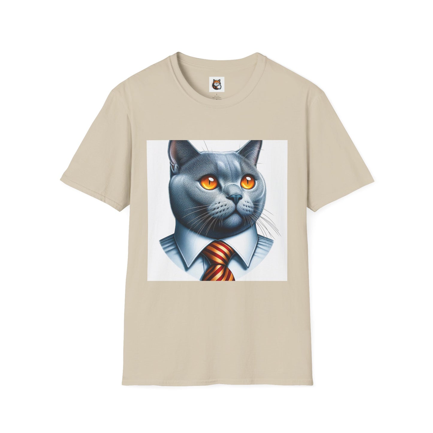 Russian Blue Cat suit and tie  T-Shirt