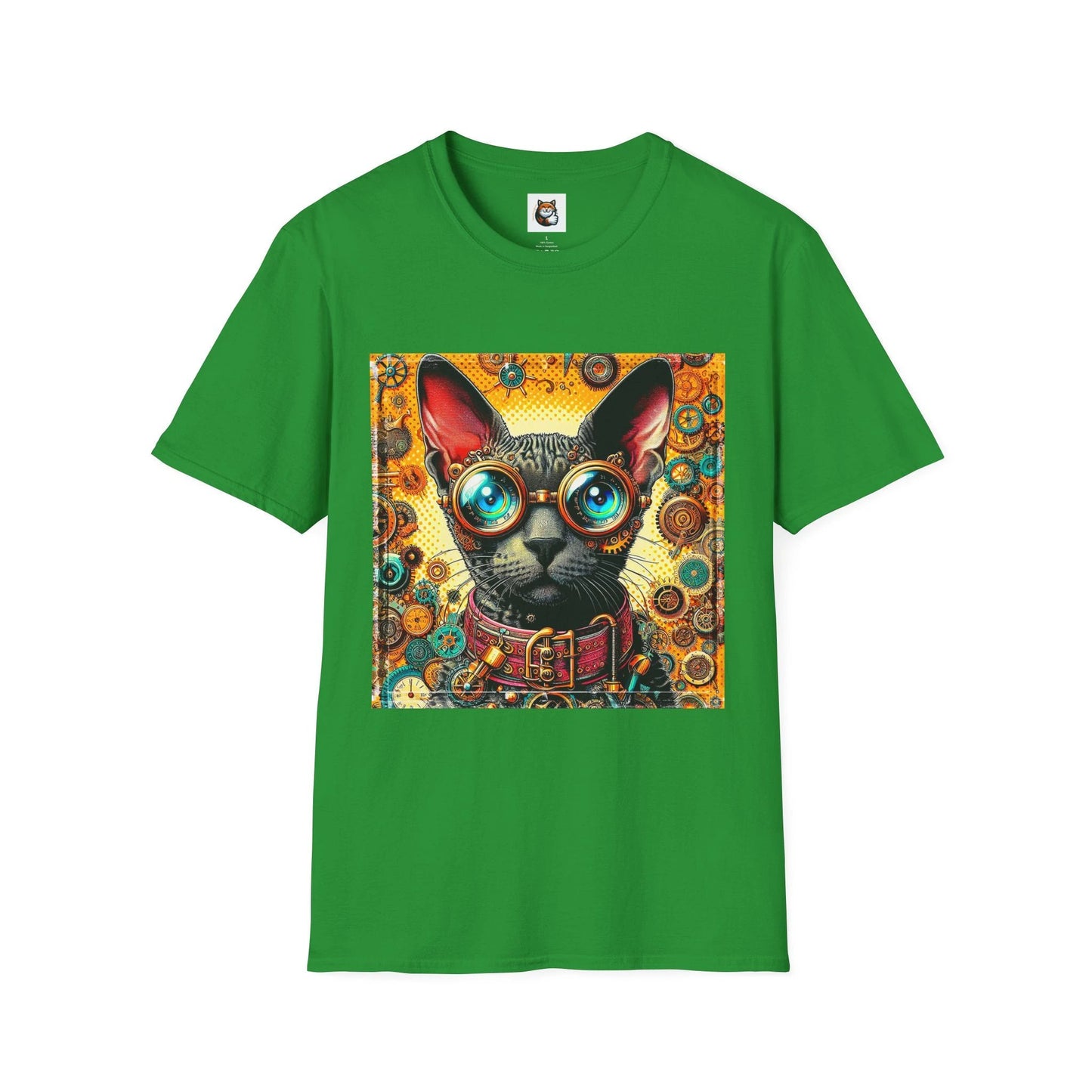 Cornish Rex Cat steam punk T-Shirt by Printify