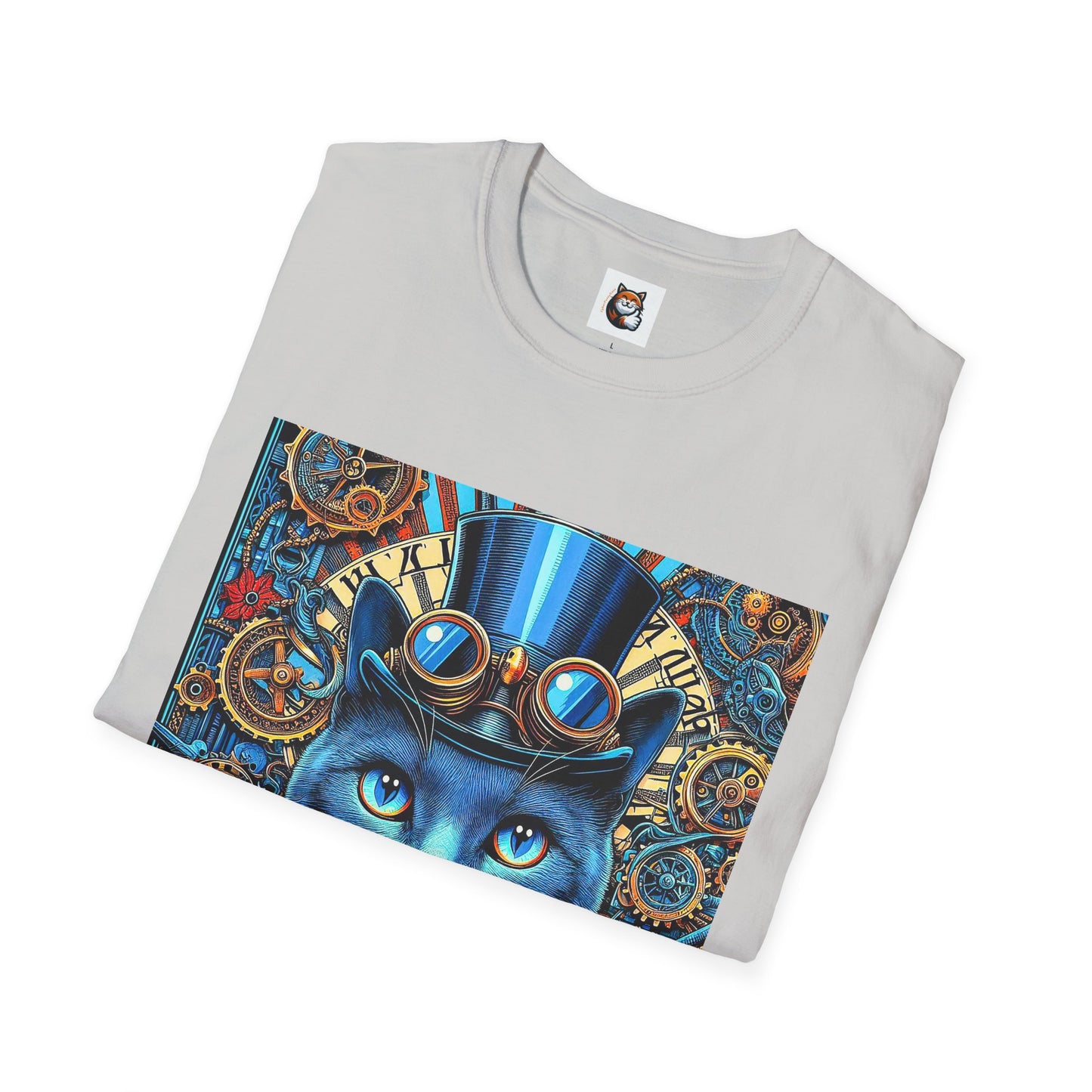 Russian Blue Cat Unisex Softstyle T-Shirt