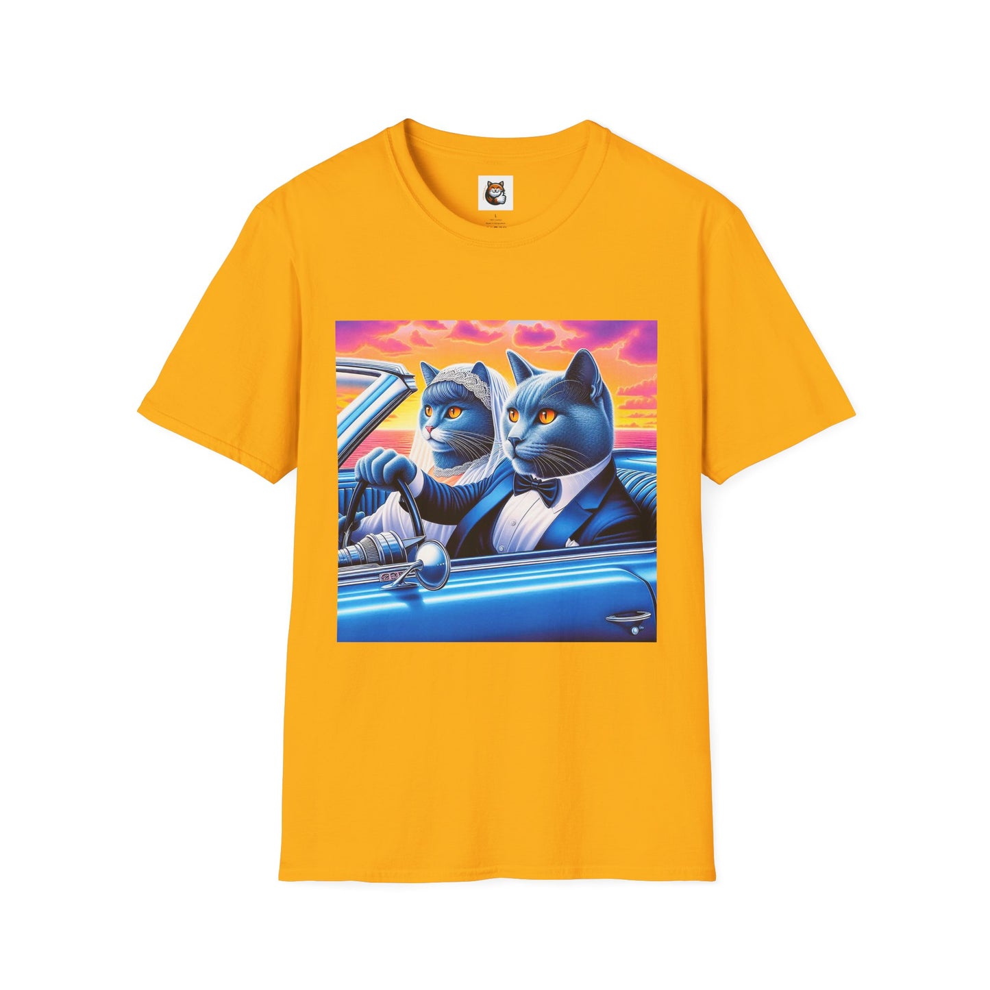 Russian Blue Cat  just married T-Shirt