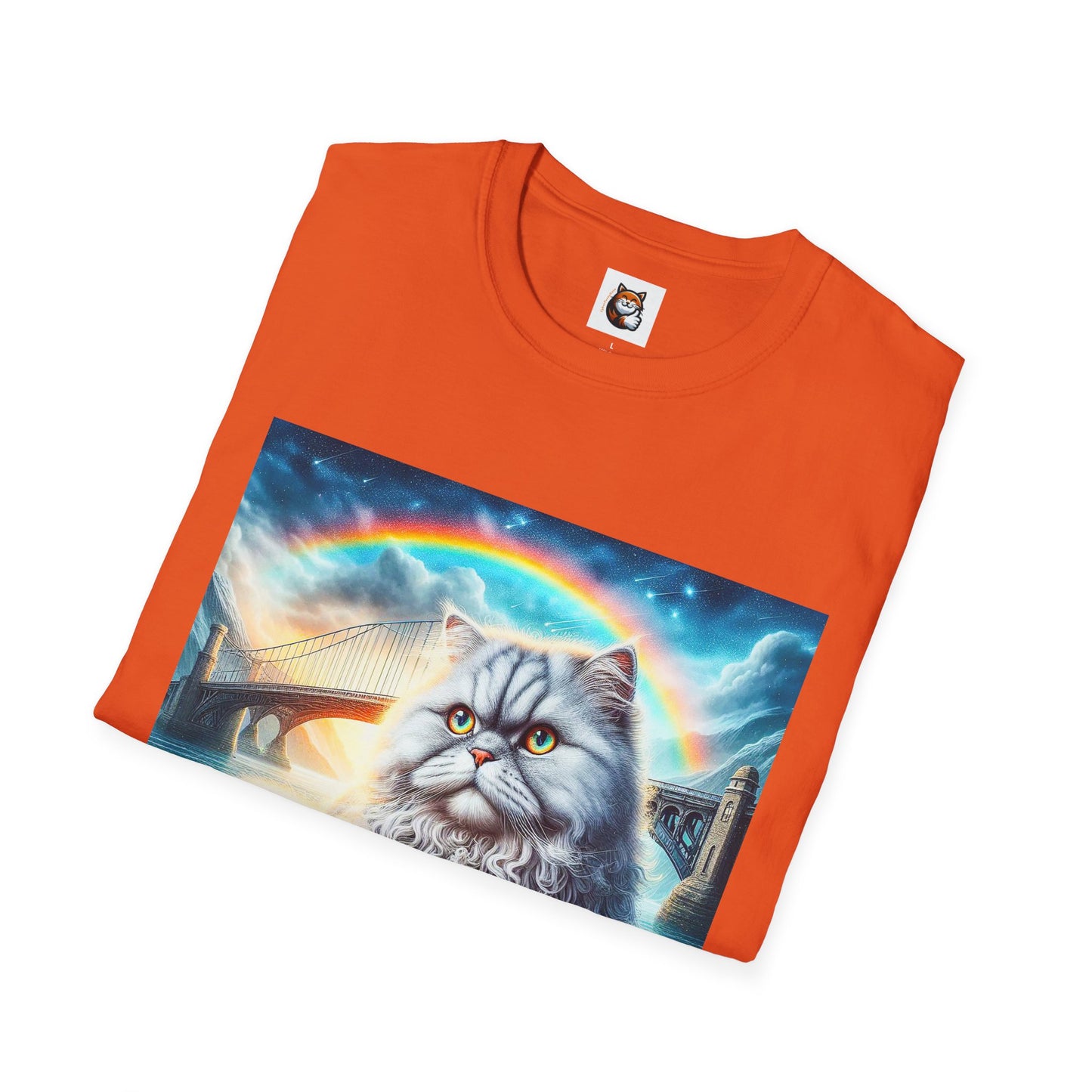 Selkirk Rex Cat T-Shirt  rainbow bridge