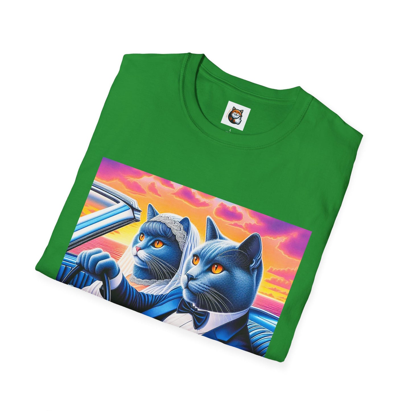 Russian Blue Cat  just married T-Shirt