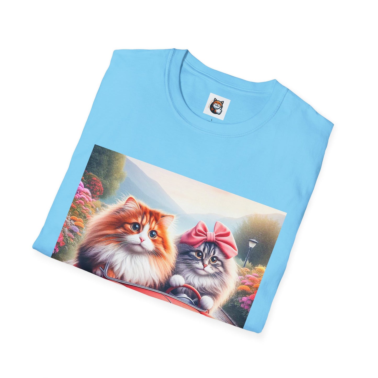 Wacky Norwegian Forest Cat Unisex Softstyle T-Shirt