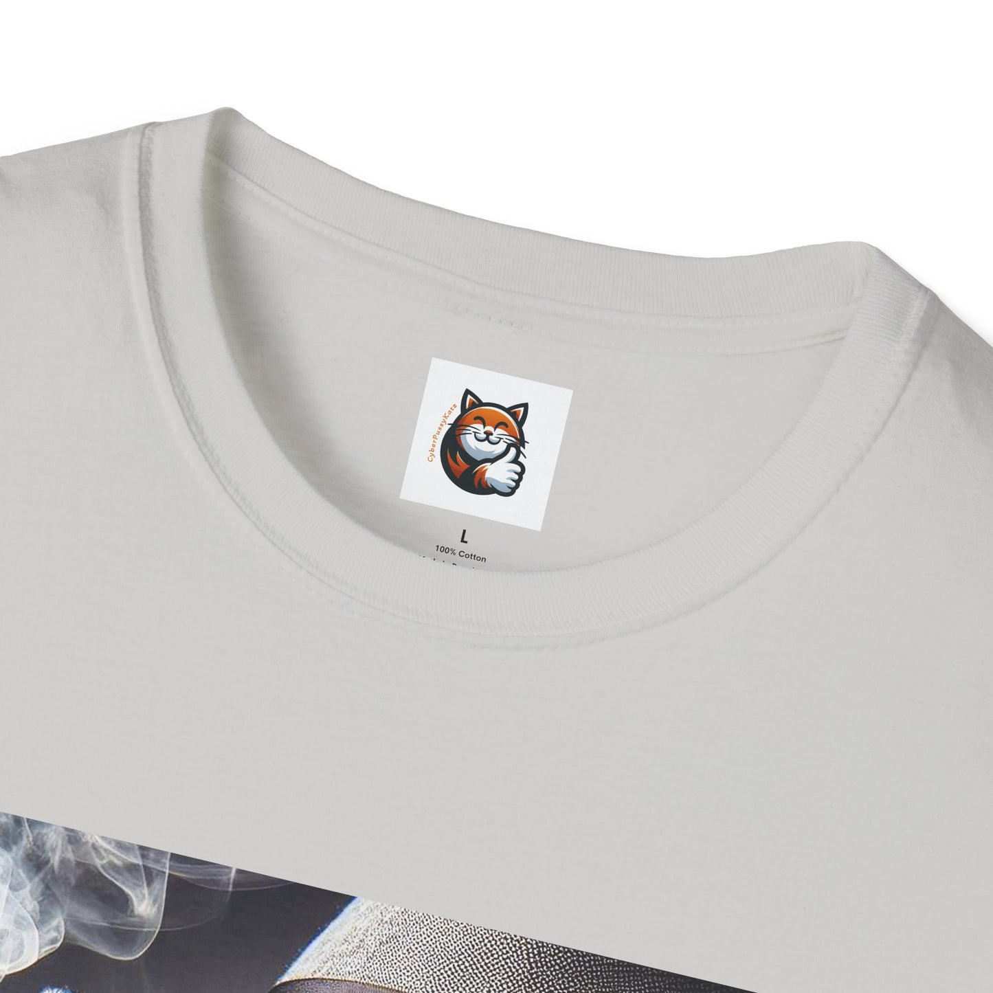 Selkirk Rex Cat T-Shirt cigar smoking
