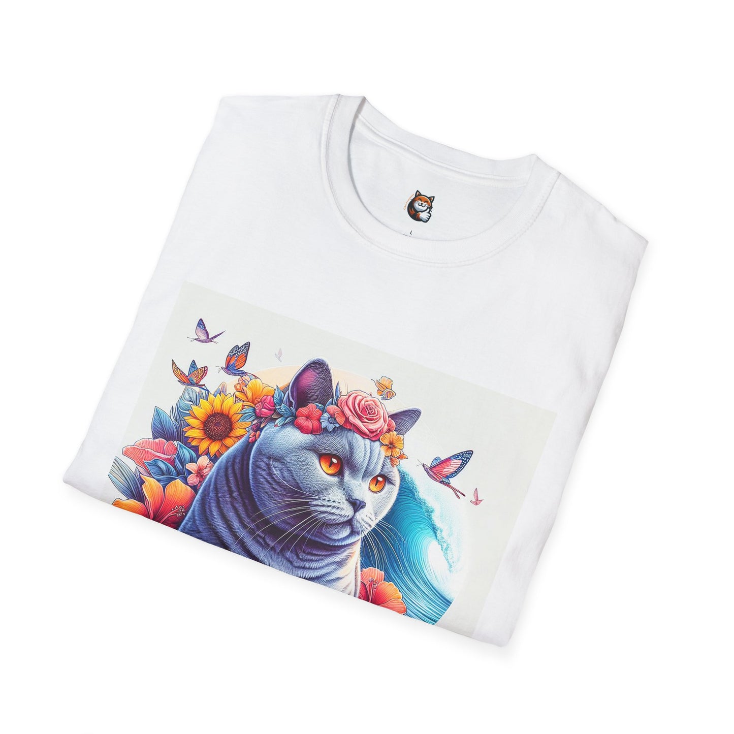 British Shorthair surf board Softstyle T-Shirt