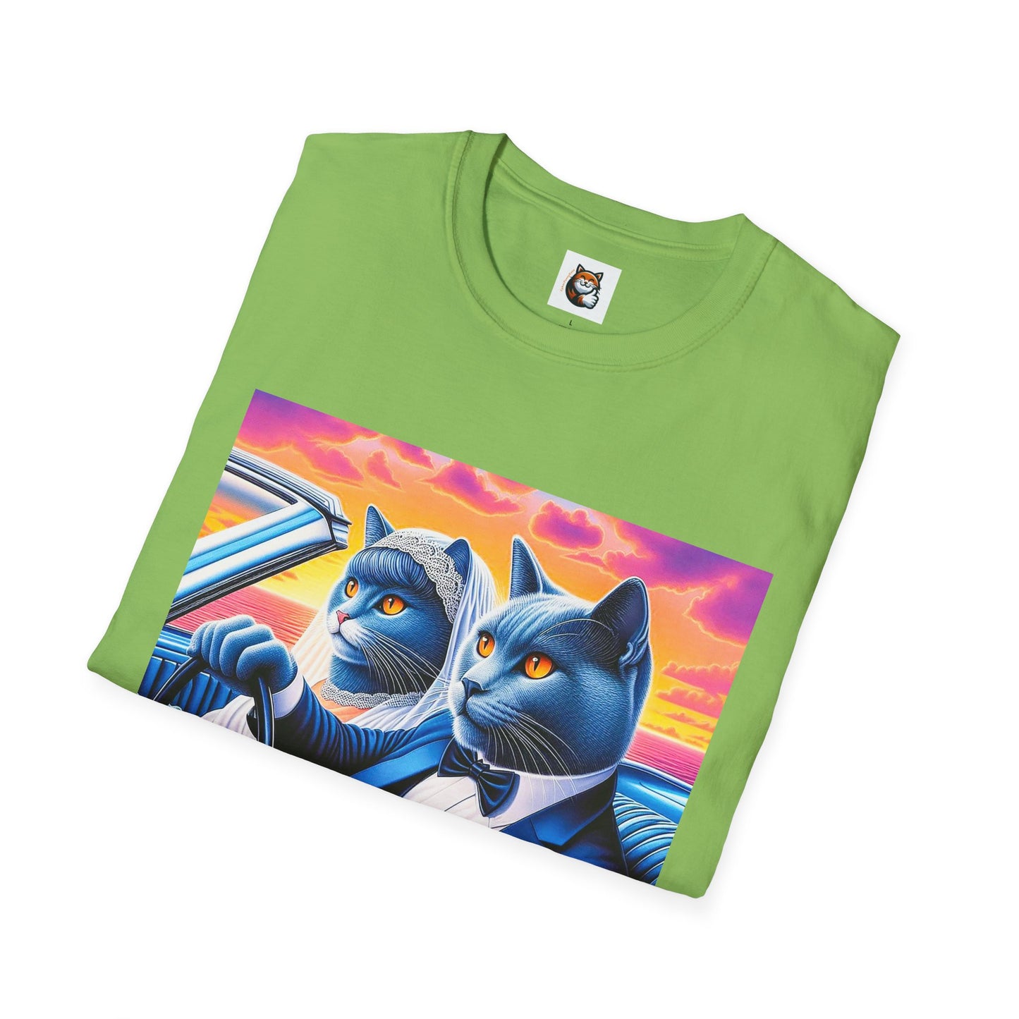 Russian Blue Cat  just married T-Shirt