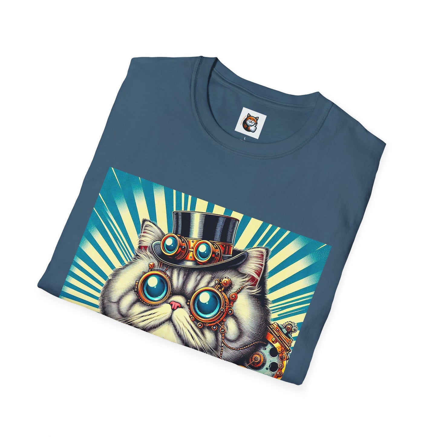 Selkirk Rex Cat T-Shirt steam punk