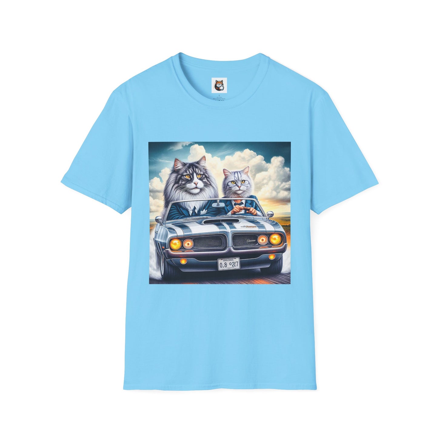 Wacky Norwegian Forest Cat Unisex Softstyle T-Shirt