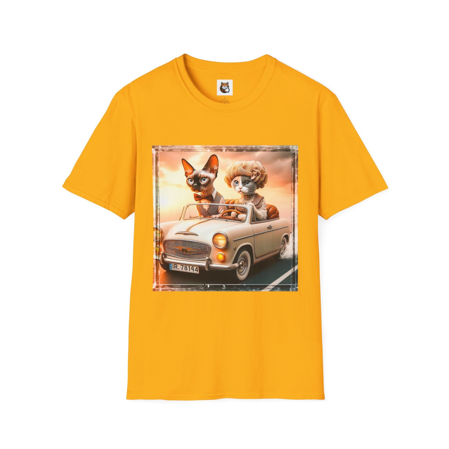 Wacky  Devon Rex pretty sunset  Unisex Softstyle T-Shirt