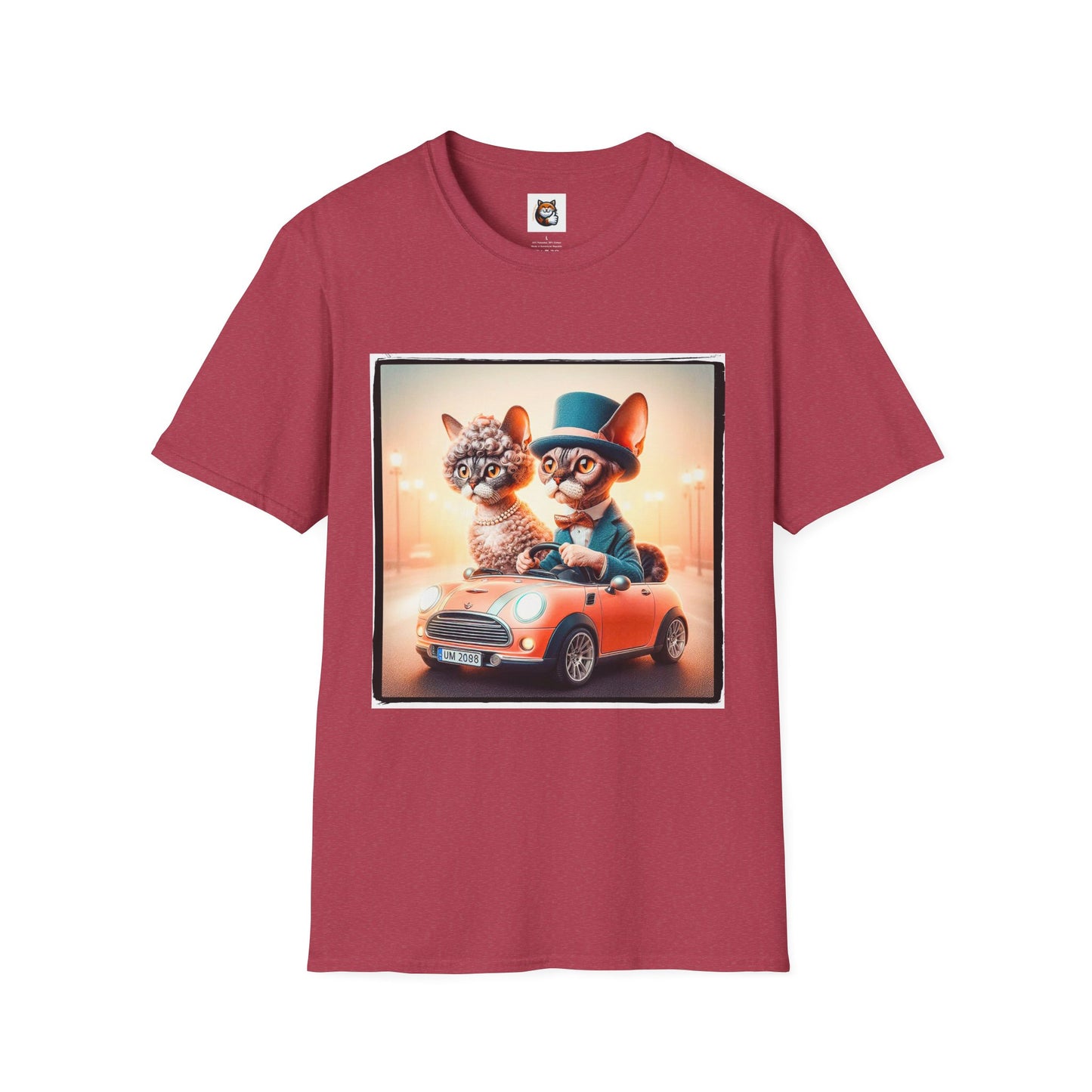 Wacky  Devon Rex Cat Unisex Softstyle T-Shirt