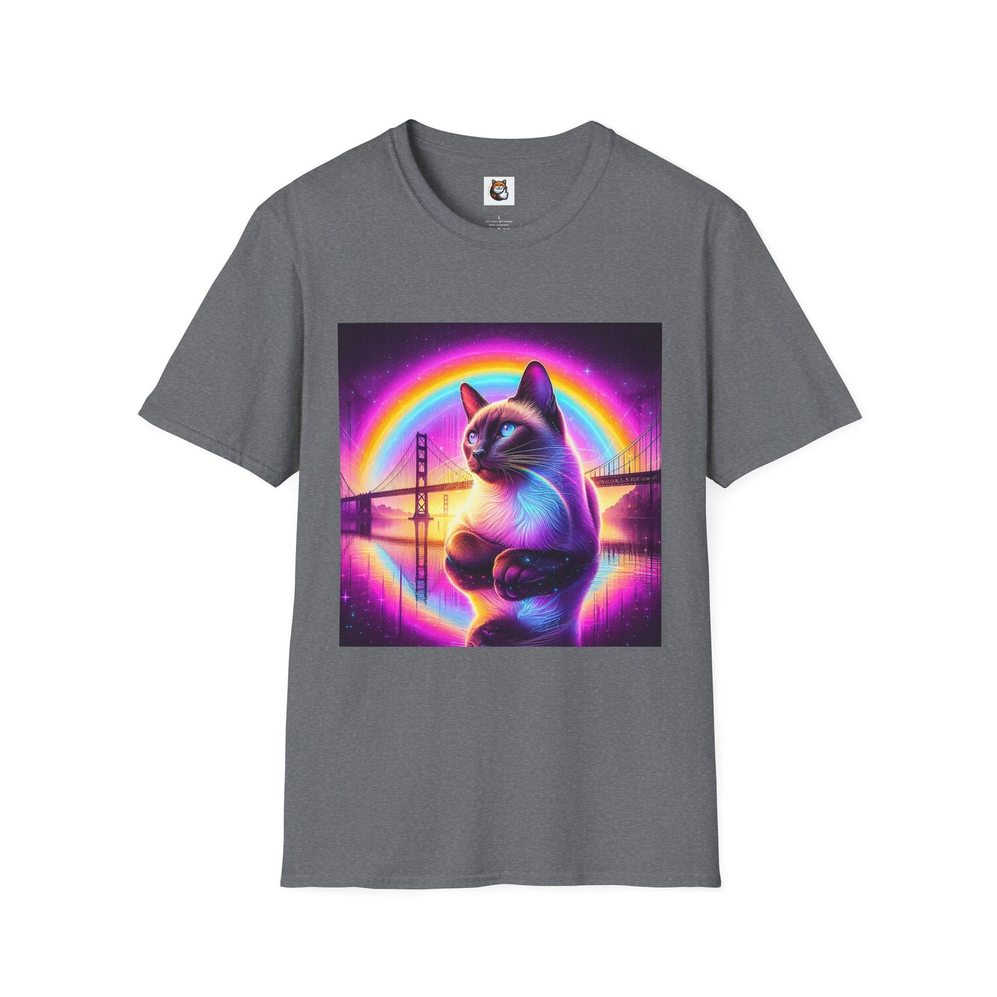 Siamese Cat purple rainbow