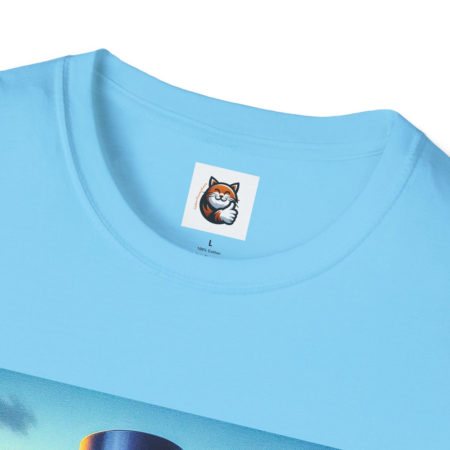 Russian Blue Cat driving couple  T-Shirt