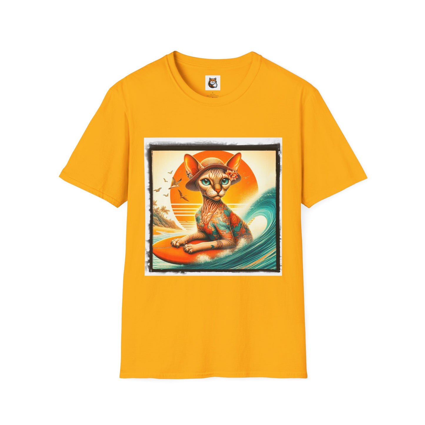 Devon Rex Cat Unisex Softstyle T-Shirt
