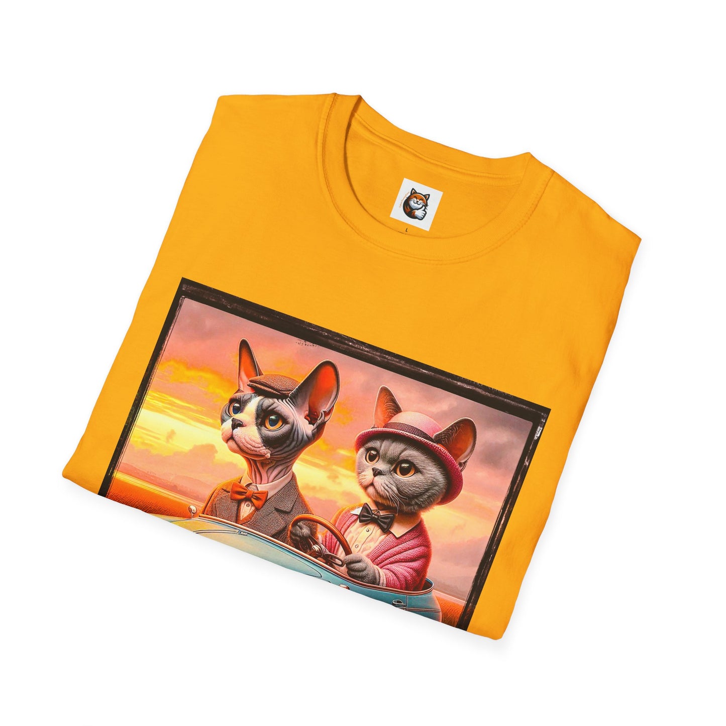 Wacky Devon Rex Cat Unisex Softstyle T-Shirt