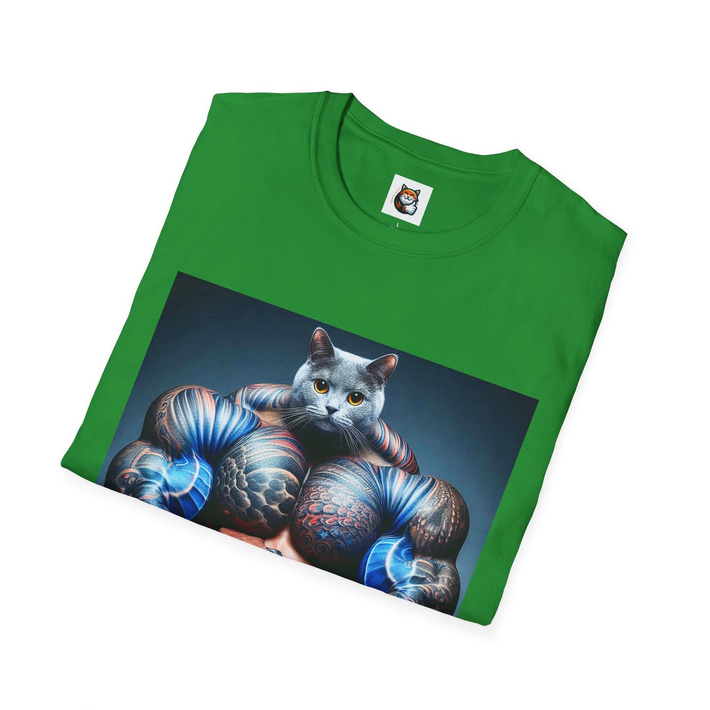 Russian Blue Cat Unisex Softstyle T-Shirt