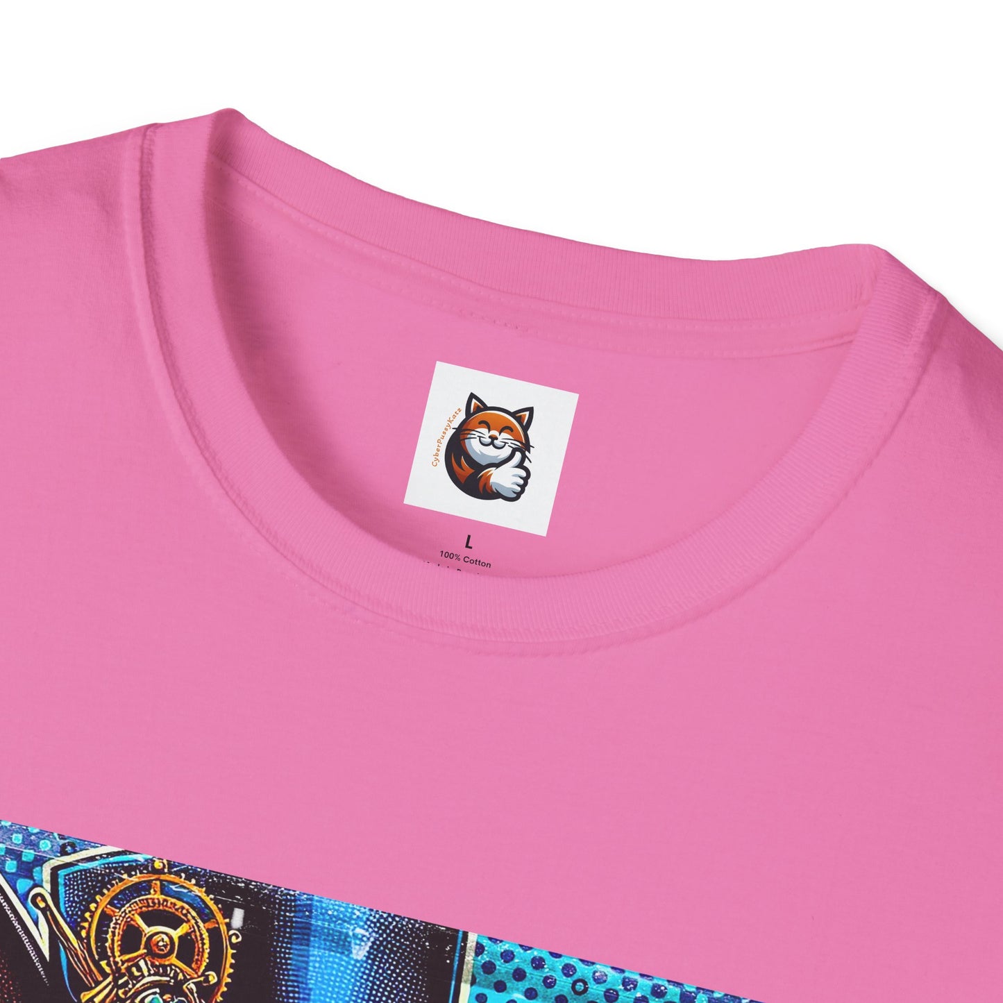 Devon Rex steam punk  Unisex Softstyle T-Shirt