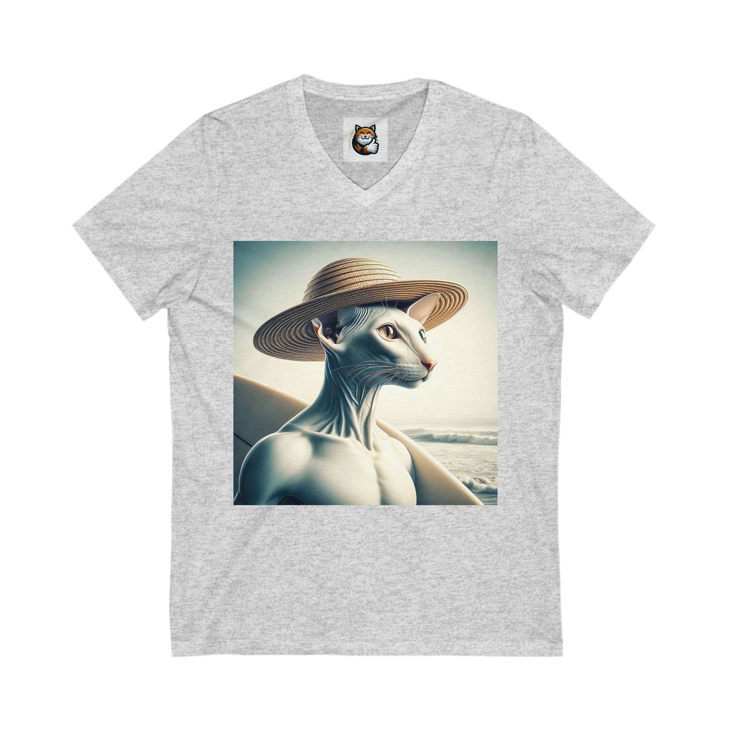 Oriental Shorthair Unisex Jersey Short Sleeve V-Neck Tee