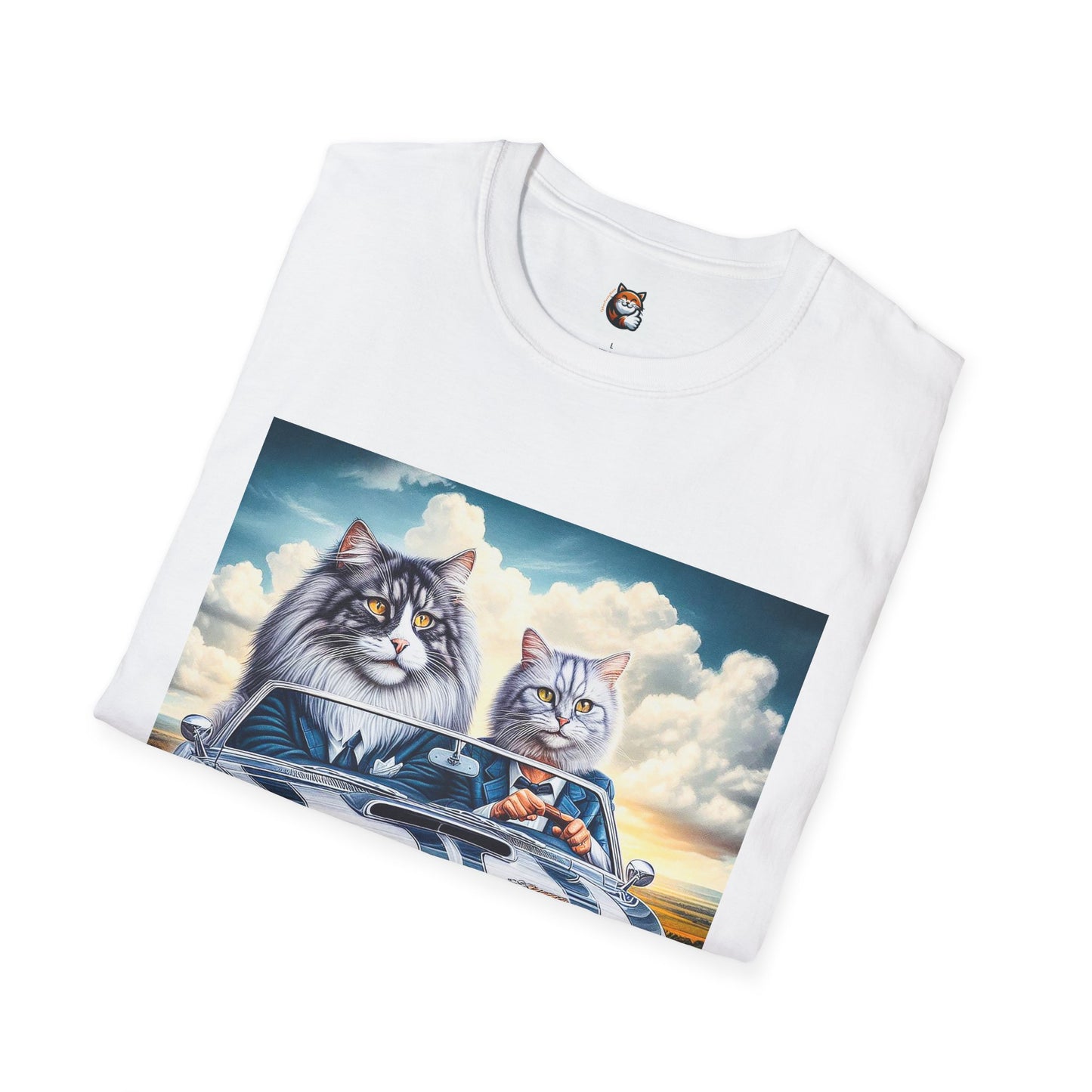 Wacky Norwegian Forest Cat Unisex Softstyle T-Shirt