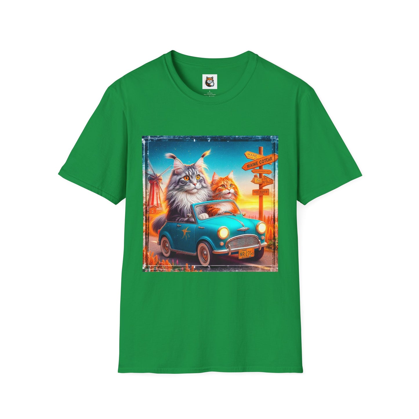 Wacky Maine Coon Unisex Softstyle T-Shirt