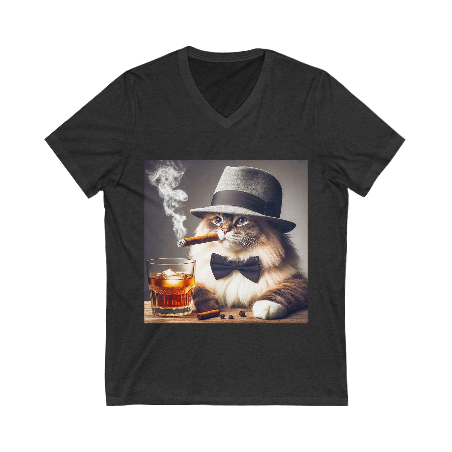 Ragdoll Cat Unisex Jersey Short Sleeve V-Neck Tee