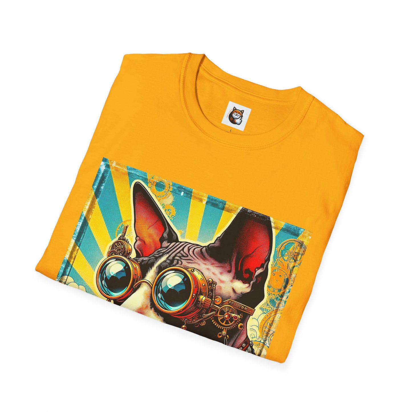 Cornish Rex Cat Unisex steam punk  T-Shirt