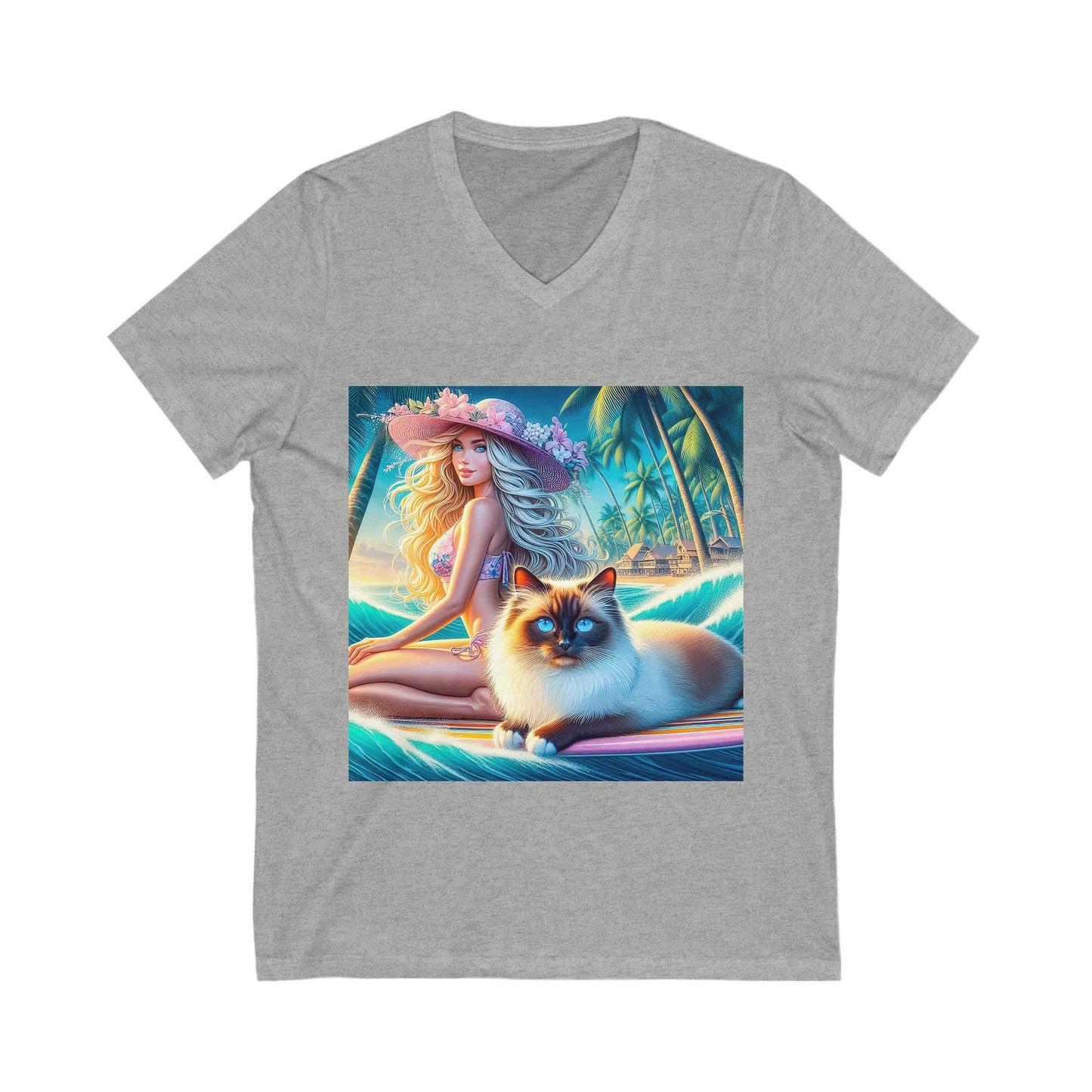 Birman surfer Jersey Short Sleeve V-Neck Tee