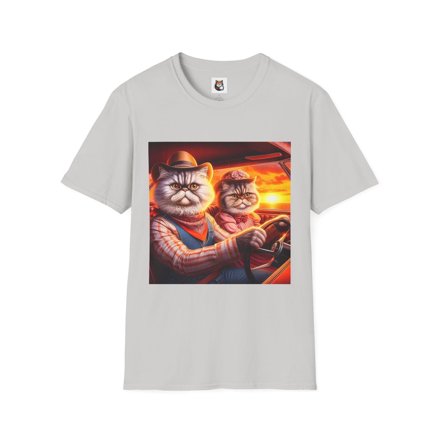 Selkirk Rex Cat T-Shirt western couple
