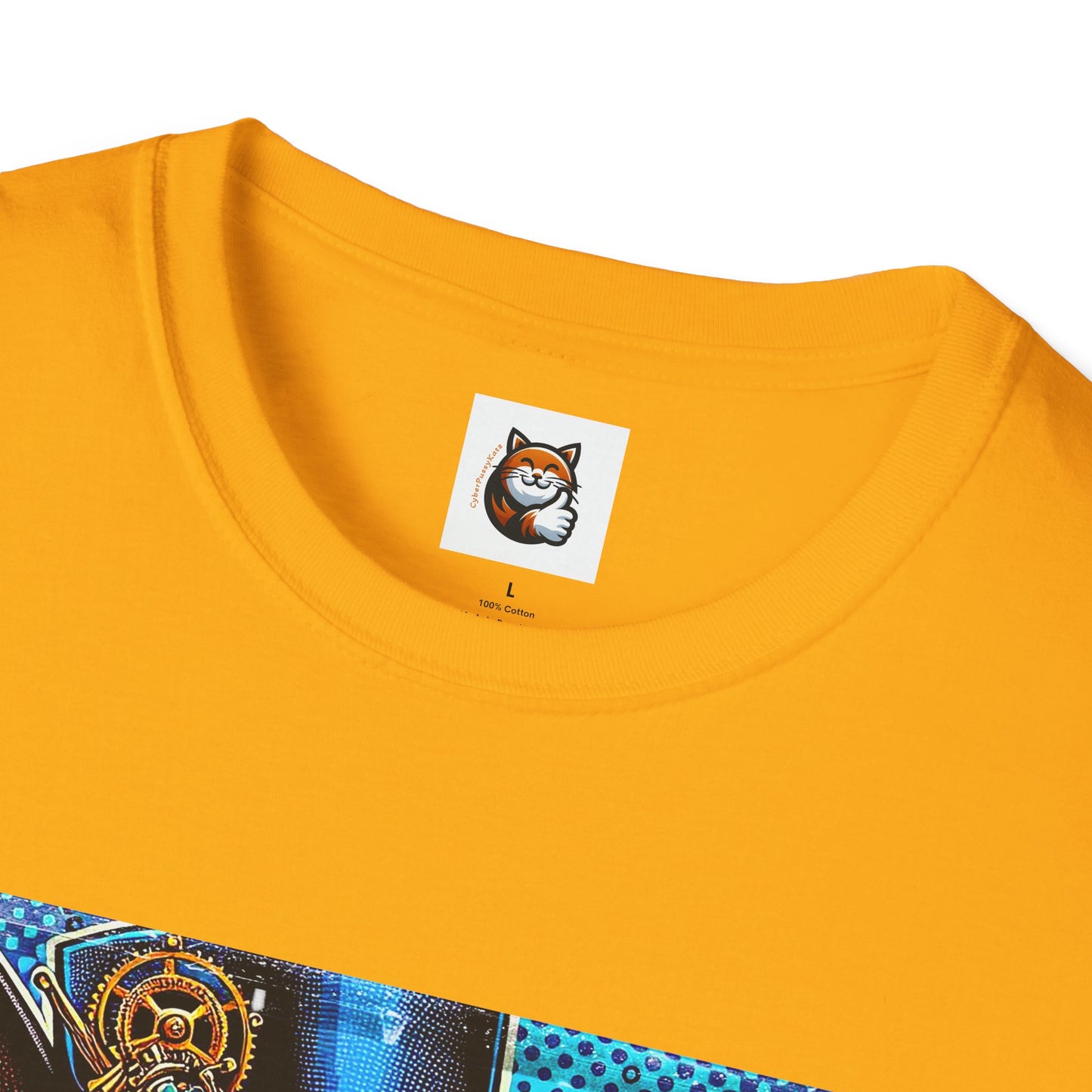 Devon Rex steam punk  Unisex Softstyle T-Shirt