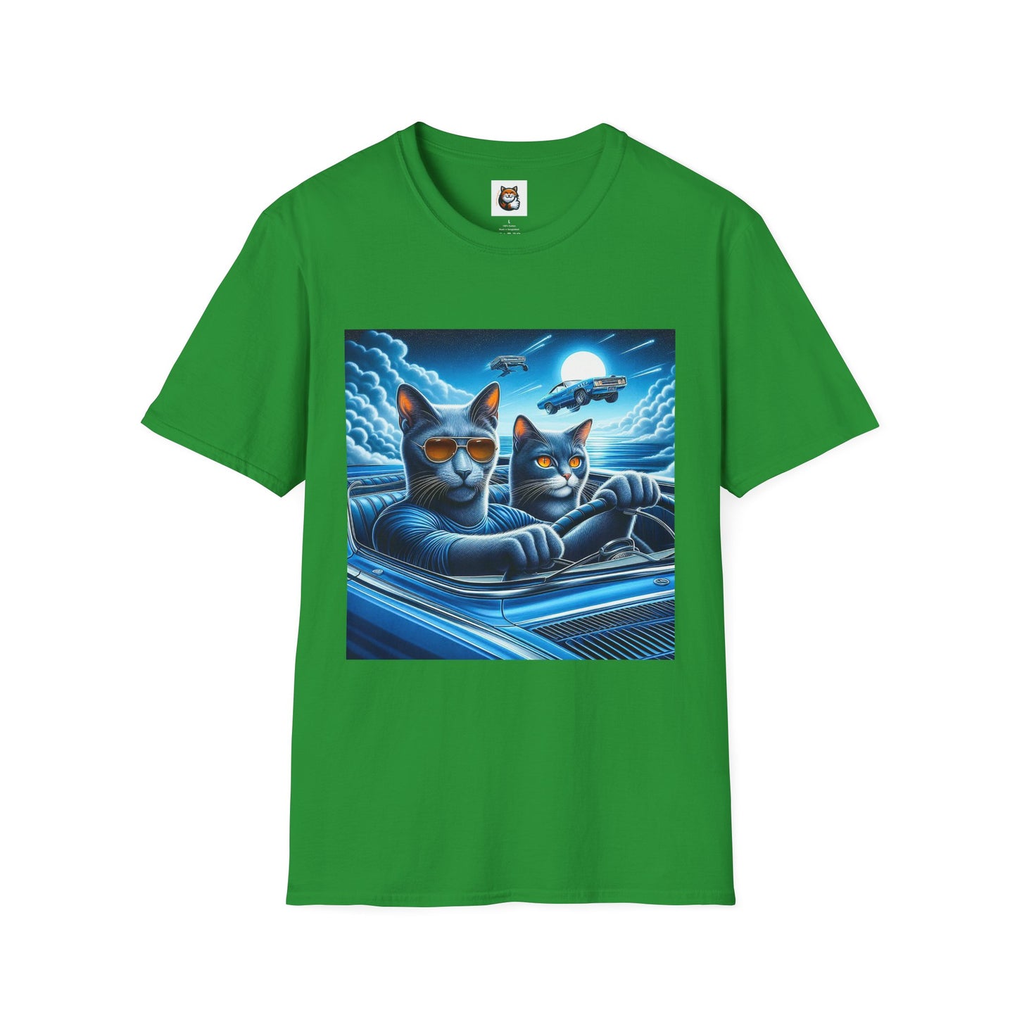 Russian Blue Cat pretty night T-Shirt
