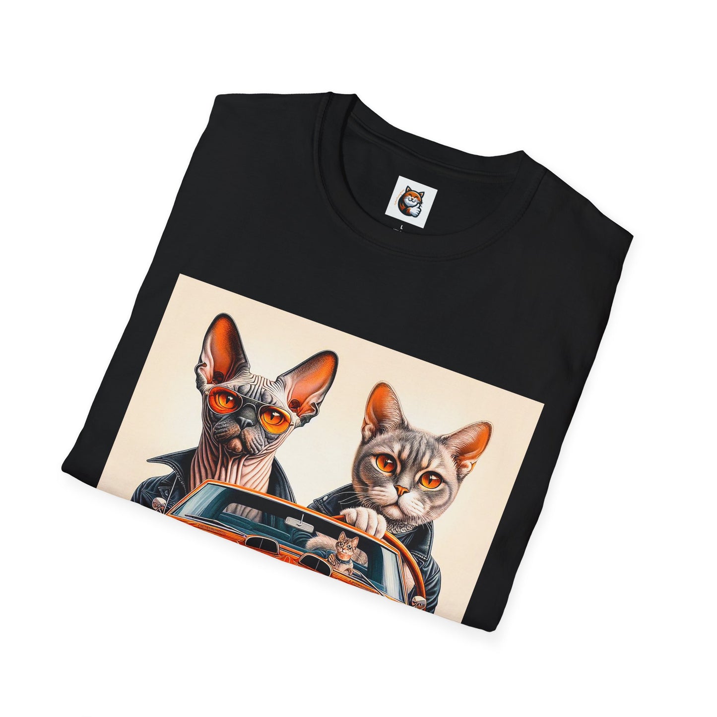 Wacky  Devon Rex Cool cats  Unisex Softstyle T-Shirt
